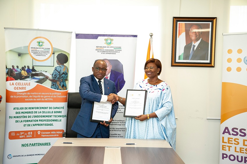 METFPA : METFPA-UNFPA : Signature d’un cadre de partenariat pour l’autonomisation et la protection de la jeunesse ivoirienne